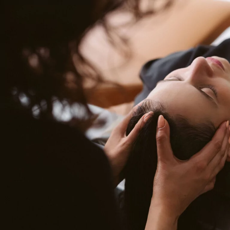 Massage en salon de coiffure
