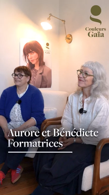 miniature vidéo de Aurore et Bénédicte, coiffeuse et formatrice couleurs gaïa